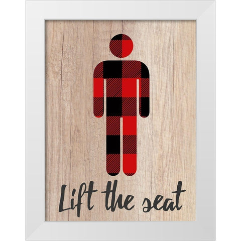 Lift The Seat White Modern Wood Framed Art Print by Prime, Marcus