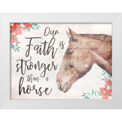 Strong Faith 1 White Modern Wood Framed Art Print by Prime, Marcus