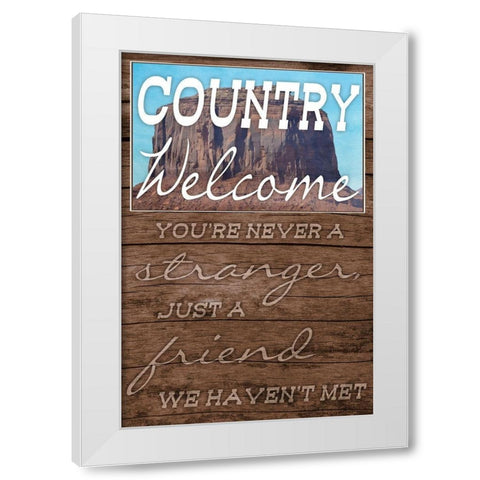 Country Welcome White Modern Wood Framed Art Print by Prime, Marcus