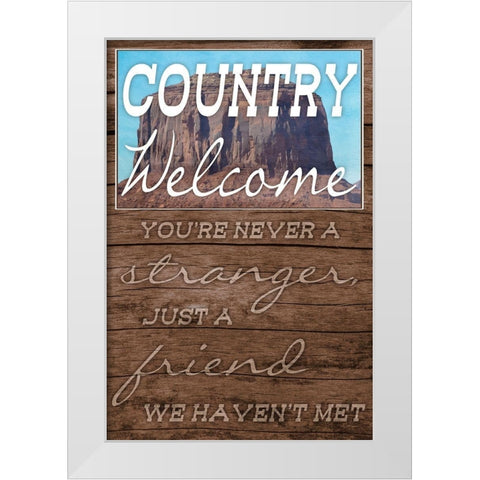 Country Welcome White Modern Wood Framed Art Print by Prime, Marcus