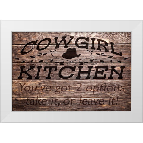 Cowgirl Kitchen White Modern Wood Framed Art Print by Prime, Marcus