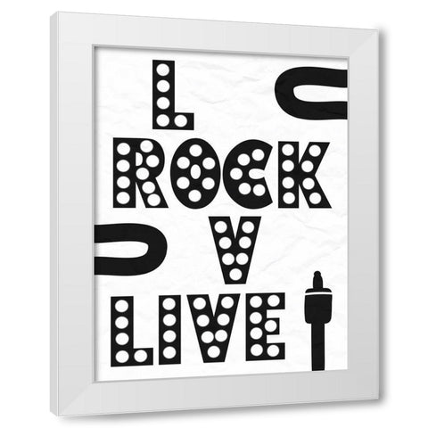 Rock Love White Modern Wood Framed Art Print by Prime, Marcus