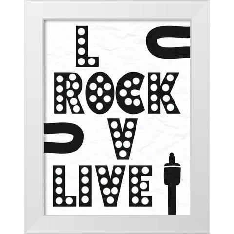 Rock Love White Modern Wood Framed Art Print by Prime, Marcus
