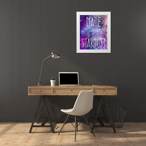 Made Of Stardust White Modern Wood Framed Art Print by Prime, Marcus