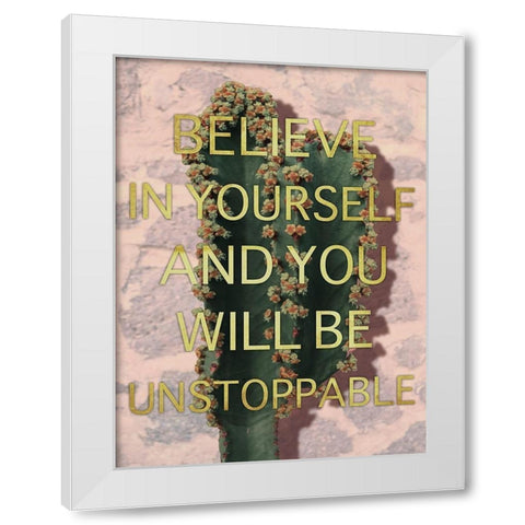 Unstoppable Belief White Modern Wood Framed Art Print by Prime, Marcus