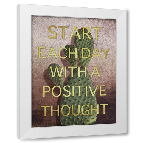 Positive Start White Modern Wood Framed Art Print by Prime, Marcus