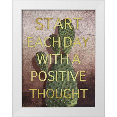 Positive Start White Modern Wood Framed Art Print by Prime, Marcus
