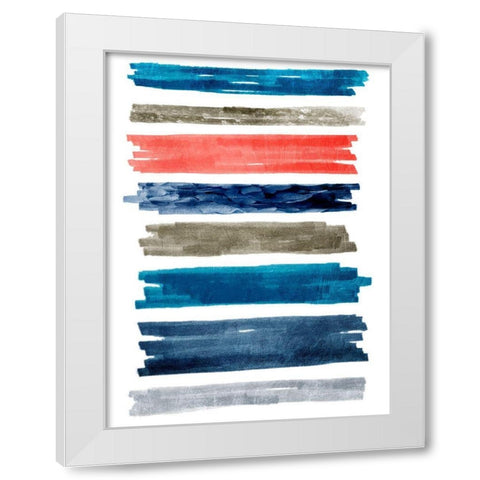 Aegean Rolling Streaks White Modern Wood Framed Art Print by Prime, Marcus