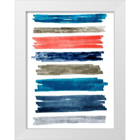 Aegean Rolling Streaks White Modern Wood Framed Art Print by Prime, Marcus