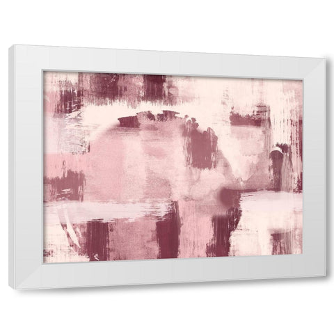 Distressed Blush 1 White Modern Wood Framed Art Print by Prime, Marcus