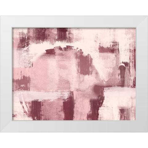 Distressed Blush 1 White Modern Wood Framed Art Print by Prime, Marcus