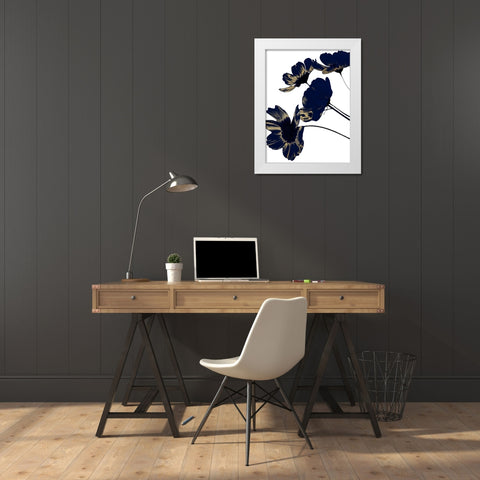 Indigo Shine 1 White Modern Wood Framed Art Print by Prime, Marcus