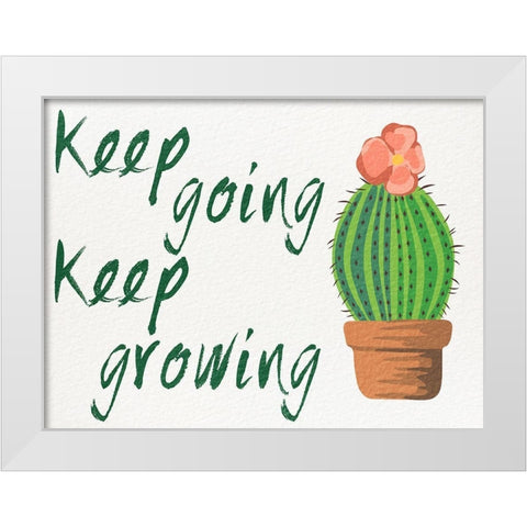 Keep Growing 1 White Modern Wood Framed Art Print by Prime, Marcus