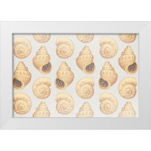 Flowing Shells 1 White Modern Wood Framed Art Print by Prime, Marcus