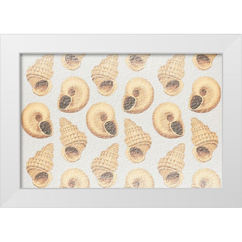 Flowing Shells 2 White Modern Wood Framed Art Print by Prime, Marcus