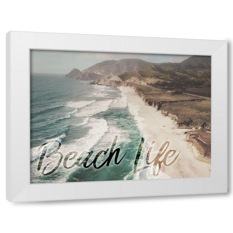 Cali Life White Modern Wood Framed Art Print by Prime, Marcus