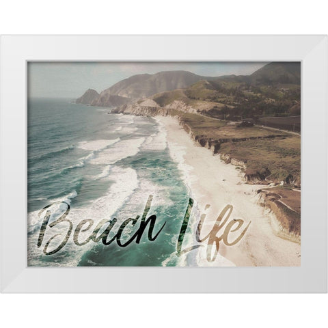 Cali Life White Modern Wood Framed Art Print by Prime, Marcus