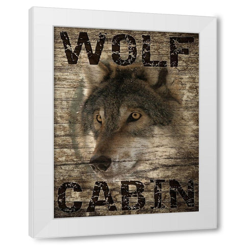 Wolf Cabin 1 White Modern Wood Framed Art Print by Prime, Marcus