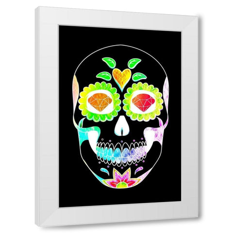 Diamond Skull 1 White Modern Wood Framed Art Print by Prime, Marcus
