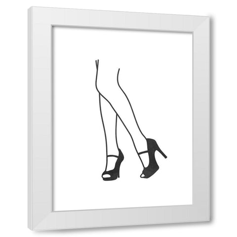 Glamorous Heels 1 White Modern Wood Framed Art Print by Prime, Marcus