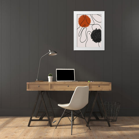 Scribble Dribble 1 White Modern Wood Framed Art Print by Prime, Marcus