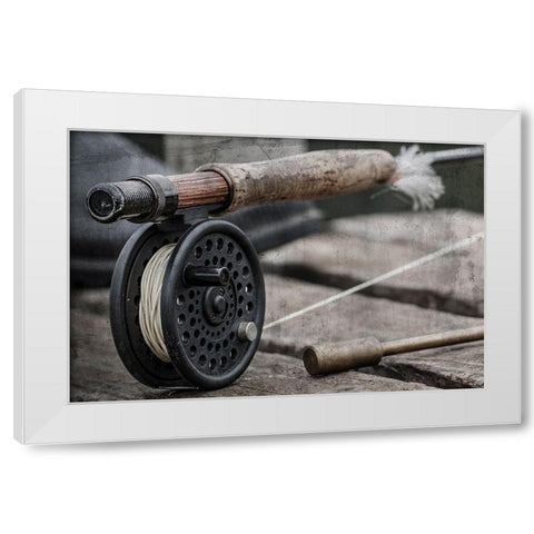 Fly Fishing White Modern Wood Framed Art Print by Prime, Marcus