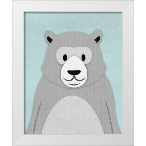 Sweet Bear 1 White Modern Wood Framed Art Print by Prime, Marcus