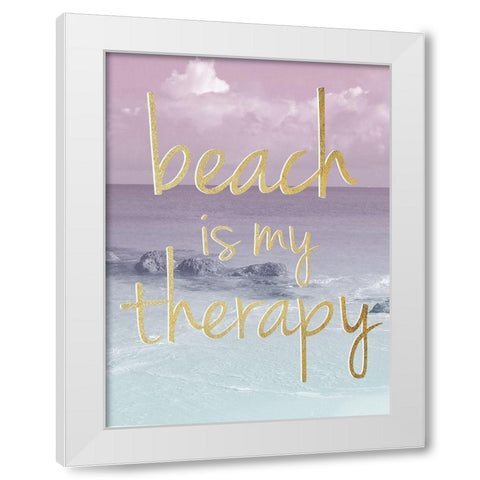 Beach Therapy White Modern Wood Framed Art Print by Prime, Marcus