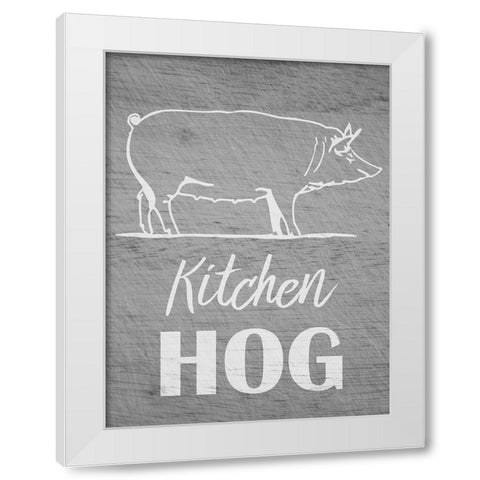 Kitchen Hog 1 White Modern Wood Framed Art Print by Prime, Marcus