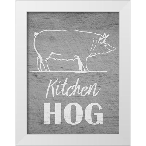 Kitchen Hog 1 White Modern Wood Framed Art Print by Prime, Marcus