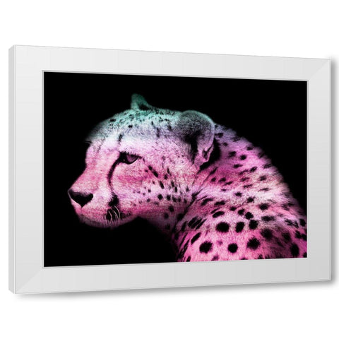 Fun Cheetah 1 White Modern Wood Framed Art Print by Prime, Marcus