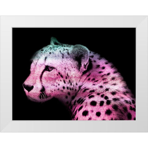 Fun Cheetah 1 White Modern Wood Framed Art Print by Prime, Marcus
