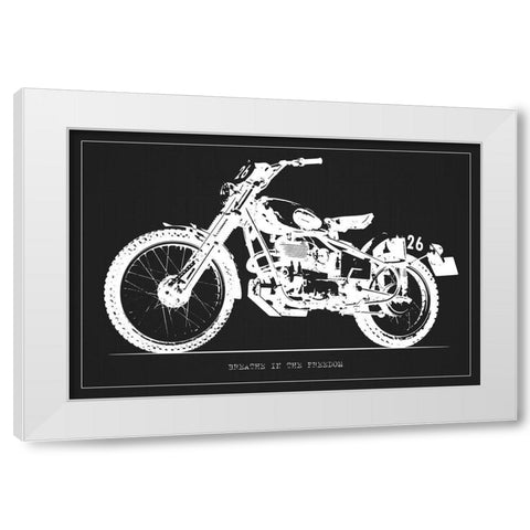 Breathing Freedom White Modern Wood Framed Art Print by Prime, Marcus