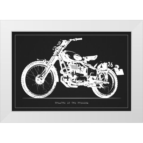Breathing Freedom White Modern Wood Framed Art Print by Prime, Marcus