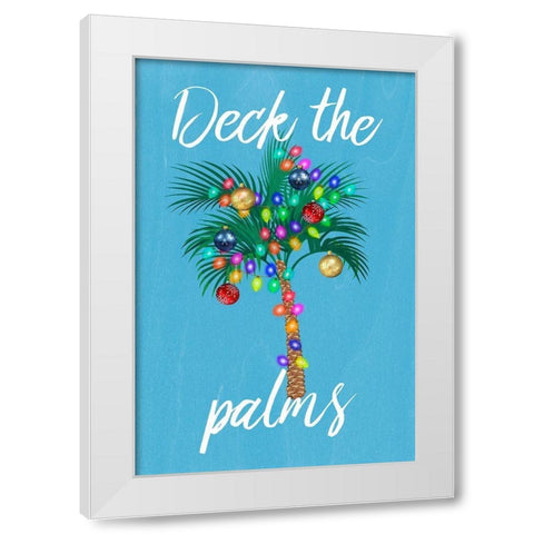 Deck The Palms White Modern Wood Framed Art Print by Prime, Marcus