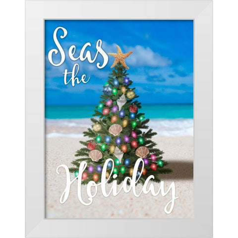 Salty Holiday 1 White Modern Wood Framed Art Print by Prime, Marcus