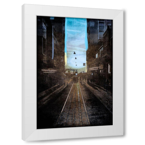 Street Stroll 1 White Modern Wood Framed Art Print by Prime, Marcus