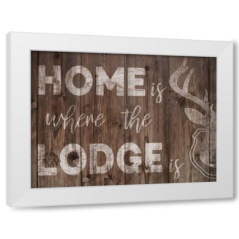 Lodge Home 1 White Modern Wood Framed Art Print by Prime, Marcus