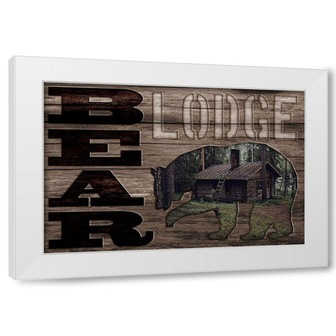 Piercing Bear Lodge 1 White Modern Wood Framed Art Print by Prime, Marcus