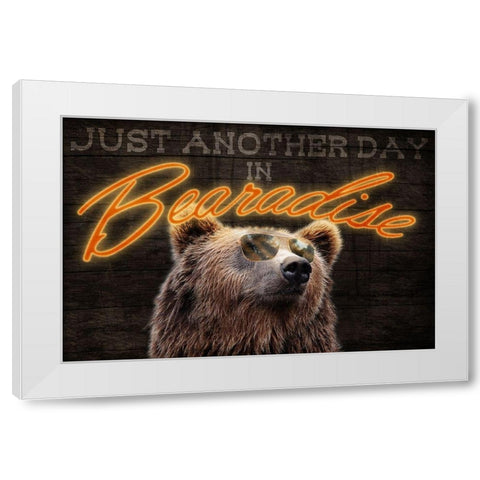 Bearadise 1 White Modern Wood Framed Art Print by Prime, Marcus