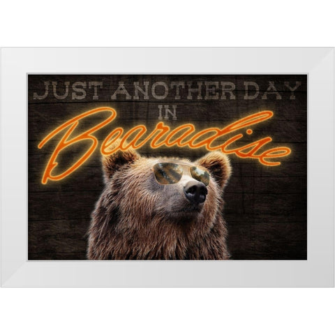 Bearadise 1 White Modern Wood Framed Art Print by Prime, Marcus