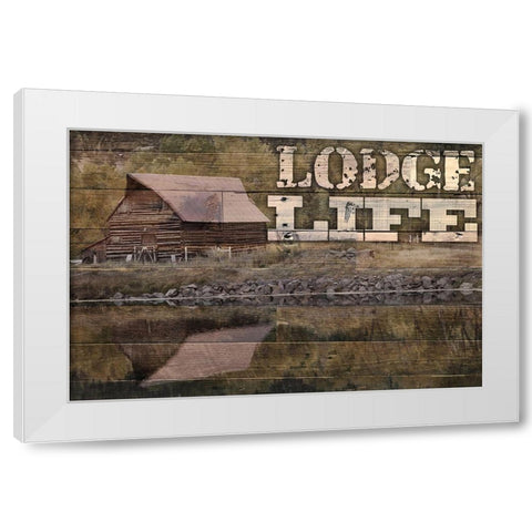 Lake Lodge Life 1 White Modern Wood Framed Art Print by Prime, Marcus