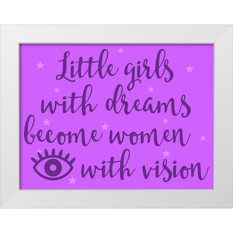 Girls With Vision 1 White Modern Wood Framed Art Print by Prime, Marcus