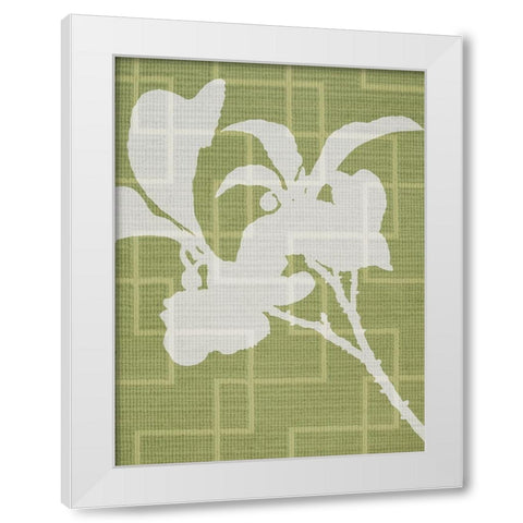 Textile Botanicals 2 White Modern Wood Framed Art Print by Prime, Marcus