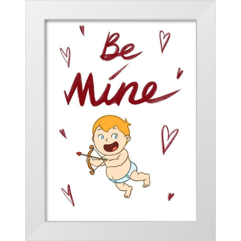 Be Mine 1 White Modern Wood Framed Art Print by Prime, Marcus