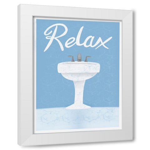 Relaxing Wash 1 White Modern Wood Framed Art Print by Prime, Marcus