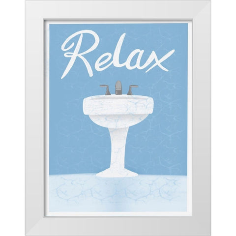 Relaxing Wash 1 White Modern Wood Framed Art Print by Prime, Marcus