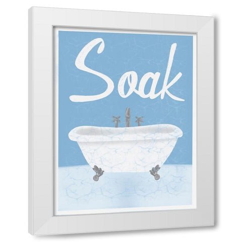 Relaxing Soak 1 White Modern Wood Framed Art Print by Prime, Marcus