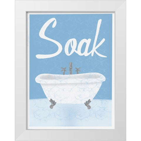 Relaxing Soak 1 White Modern Wood Framed Art Print by Prime, Marcus