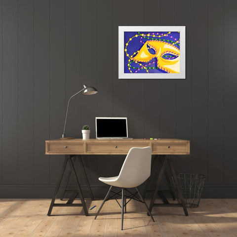 Mardi Gras 2 White Modern Wood Framed Art Print by Prime, Marcus